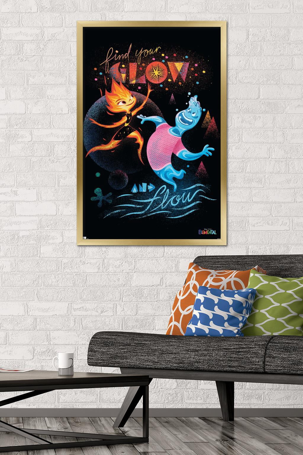Disney Pixar Elemental - Find Your Glow Wall Poster, 22.375" x 34" Framed