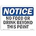 thumbnail image 3 of SignMission OS-NS-D-57-L-14588 OSHA Notice Sign - No Food or Drink Beyond This Point, 3 of 4