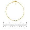 thumbnail image 4 of 14K Yellow Gold 7.50" Adj. 2.50mm Diamond Cut Beaded Bracelet - Women, 4 of 4