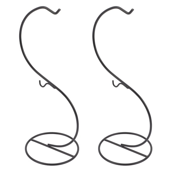 Toyvian 2Pcs Hanging Ornament Display Stand Iron Brackets For Family And Friends Home Decoration