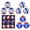 F, variant on 4Th Of July Floral Paper Plates, 50 Pack Disposable Patriotic Flower Plates, Lightweight Party Tableware for independence Day Bbq Picnic Family indoor Outdoor Holiday Gathering Decor