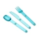 thumbnail image 3 of Juego de cubiertos para acampar, vajilla para exteriores, juego de cuchara y tenedor, utensilios de cocina reutilizables y portátiles Azul, 3 of 9