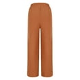 thumbnail image 5 of YUGYXL Women 2 Piece Tracksuits Outfits Loungewear Sets Solid Linen Loose Cardigan Suits and Elastic Waist Pants Casual Suit Orange S, 5 of 9
