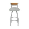 thumbnail image 5 of 881 Revelle 36" Swivel Extra Tall Bar Stool with Anodized Nickel Finish, Medium Back and Graph Alpine Seat, 5 of 5