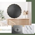 thumbnail image 4 of TEWLOSS 24inch Round Wavy Wall Mirror, Gold Metal Frame for Bathroom & Vanity Decor, 4 of 7