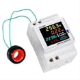 thumbnail image 1 of Medidor de Energía D52-2066, Monitor de Consumo Eléctrico de Riel DIN, Voltímetro de 100 A, Amperímetro de Vatios/KWh, Medidor de Potencia de Frecuencia B, 1 of 5