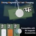 thumbnail image 2 of Case for Samsung Galaxy S23 Ultra with Magnetic Invisible Stand Compatible with MagSafe Lightweight and Translucent Matte Back Shockproof Protective Case Men Women Green, 2 of 14
