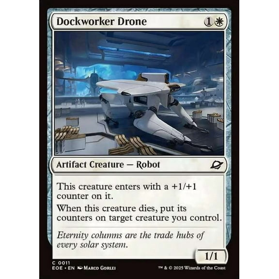 MtG Edge of Eternities Common Dockworker Drone (FOIL) #11