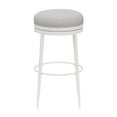 thumbnail image 2 of Hillsdale Furniture Aubrie Metal Backless Counter Height Padded Swivel Stool, White, 2 of 7
