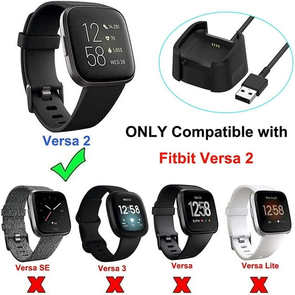 Compatible with Fitbit Versa 2 Charger, Replacement USB Charging Dock Stand Cable for Versa 2 Smart Watch (ONLY for Versa 2)