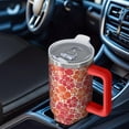 thumbnail image 4 of 40 oz Flowers and Plants Tumbler with Spill Proof Snap Lid Ergonomic Handle 40oz Flowers and Plants Theme Tumbler Reusable Straw Double Insulated Copper Coating Gym Outdoor Travel Must Have Cup, 4 of 5