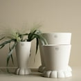 thumbnail image 3 of BIDK Home Small Matte Finish Ceramic Flora Pot Vase - 7.75" - Cream, 3 of 9