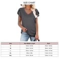 thumbnail image 1 of Blusa con escote en V, blusa con cuello en V, blusa con mangas de pétalos y cuello en V, blusa con cuello en V, rendimiento confiable, 1 of 2