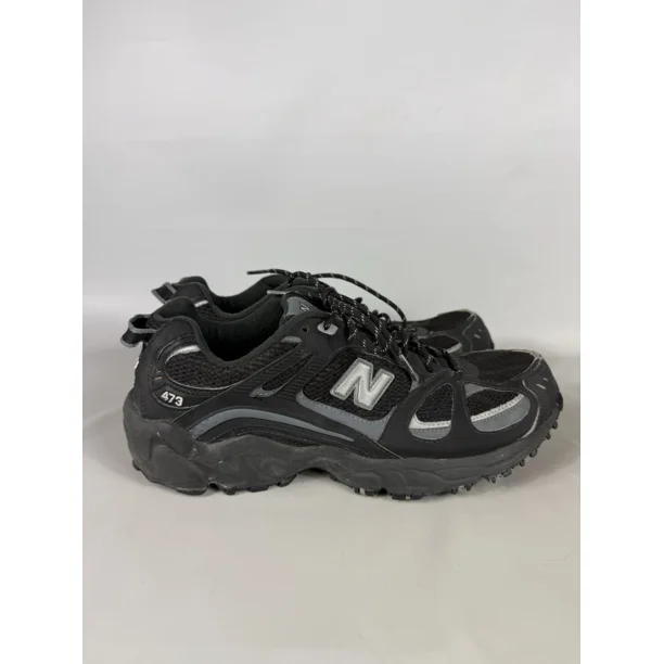 New Balance 473 Men's Black Leather Mesh Trail Walking Running Shoes Size 11 D