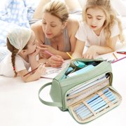 High Capacity Pencil Case, Aesthetic Big Pencil Bag Pouch Box Organizer Pen Case with Zipper, Kawaii Stationery Storage and Organizer, Classroom Office Supplies for Teen and Adult