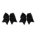 thumbnail image 4 of Sonducket Lazo grande para el pelo, lazo, adornos de goma elástica gruesa, soporte para Coleta, Bobbles, Scrunchie para mujeres y niñas, Negro 2Conjunto, 4 of 6