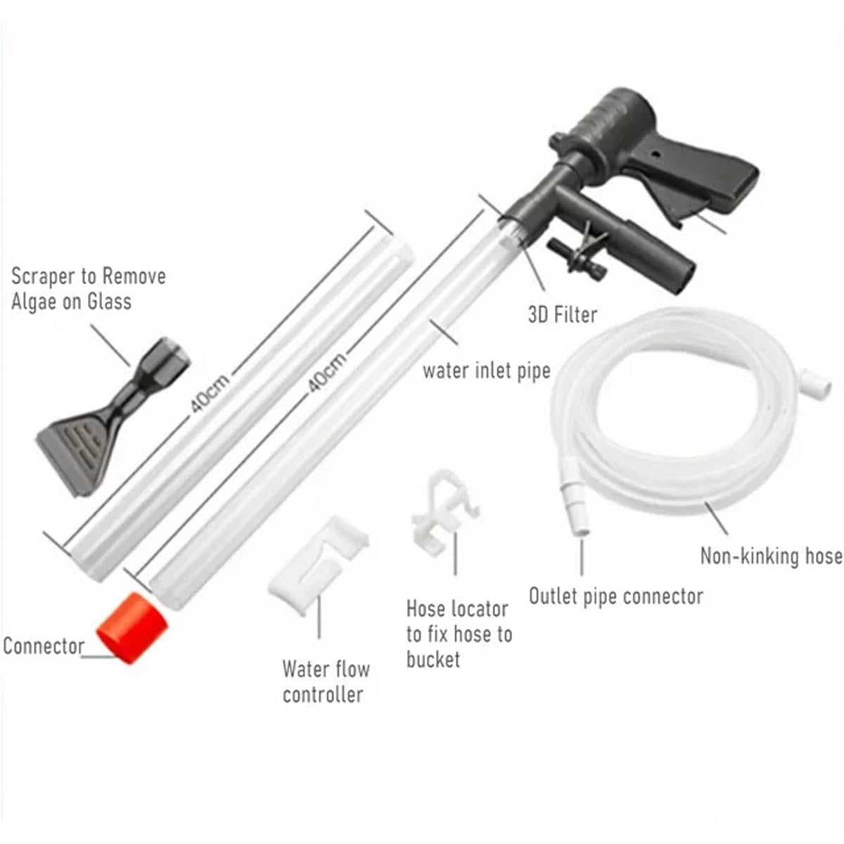 IFCOW 2023 Aquarium Gravel Cleaner Vacuum Fish Tank Vacuum Cleaner Tools Gravel Sand Siphon Vacuum Cleaner