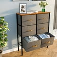 thumbnail image 2 of YITAHOME 6-Drawer Storage Dresser Furniture Fabric Storage Tower, Dark Gray, 2 of 8