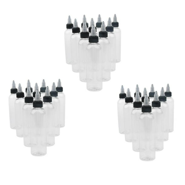 30x Botellas Plásticas De Tapa Giratoria Pintura Líquida Salsas Para Botellas Artesanía Salvador Botellas de pintura con punta