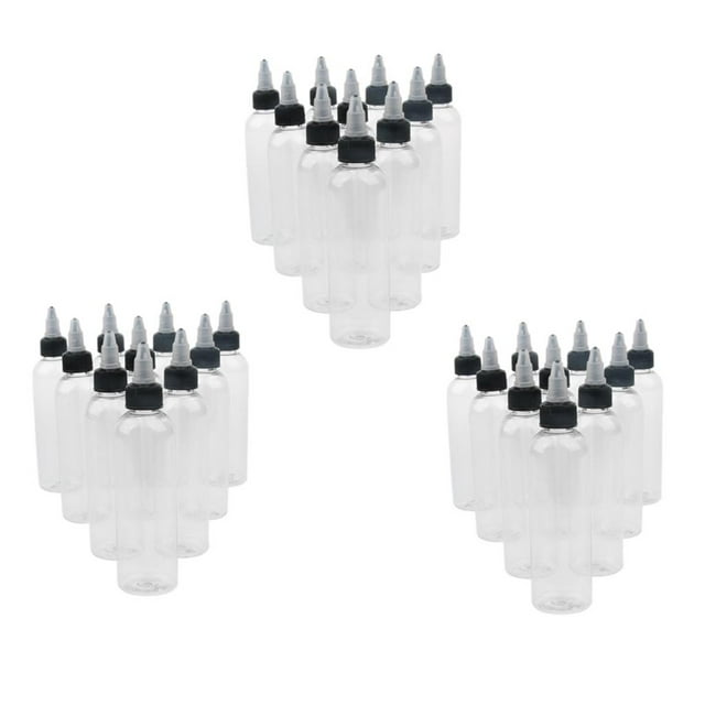 30x Botellas Plásticas De Tapa Giratoria Pintura Líquida Salsas Para Botellas Artesanía Salvador Botellas de pintura con punta