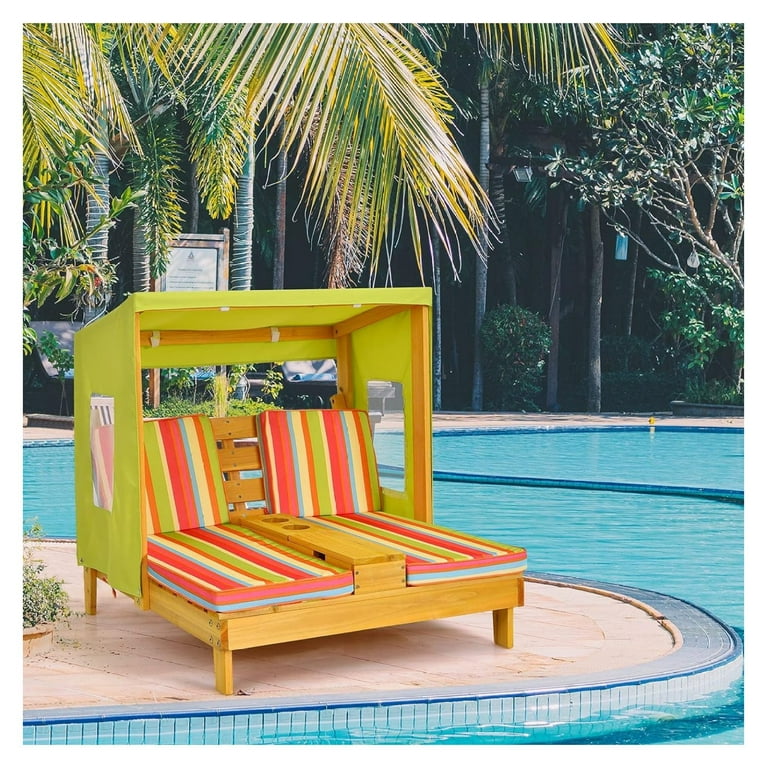 Kids Outdoor Chaise Children's Sun Lounger YeSayH Kids Double