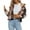 Brown(Plaid), variant on Weardear Women's Cropped Casual Jacket Flannel Fall Outwear Jacket Plaid Button Down Coat