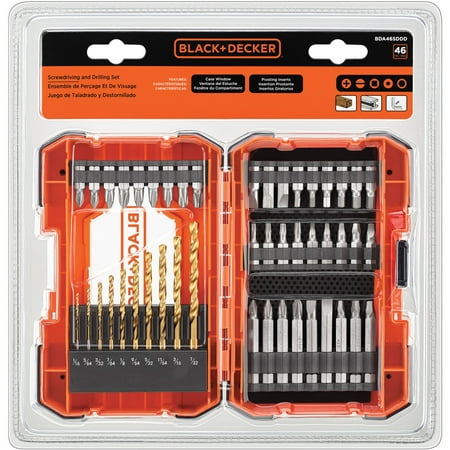 Drill Driver Accessory Set - BLACK+DECKER BDA46SDDD 46 Piece Drilling & Screwdriving Set