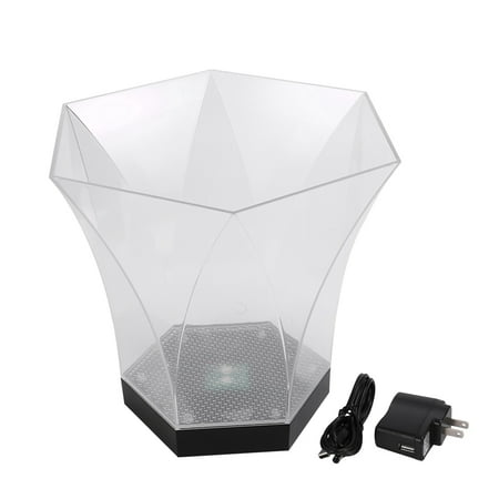 

Chamat 5L Capacity Polygonal Colorful Bar Nightclub Champagne Whiskey Beer Bucket (USB Powered)