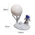 thumbnail image 3 of Luz De Noche Astronauta Luna Luz nocturna Recargable Adornos de astronauta Atenuación continua (E), 3 of 6