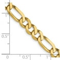thumbnail image 2 of 14k Yellow Gold Lobster Claw Closure 6.25mm Flat Figaro Chain Necklace 24 Inch Chain Necklace for Women and Men, 2 of 2