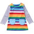thumbnail image 2 of Robe à Manches Longues pour Tout-Petites Filles, Robe Décontractée de Couleur Arc-en-Ciel, Vêtements d'Hiver 1-7 Ans, 2 of 5