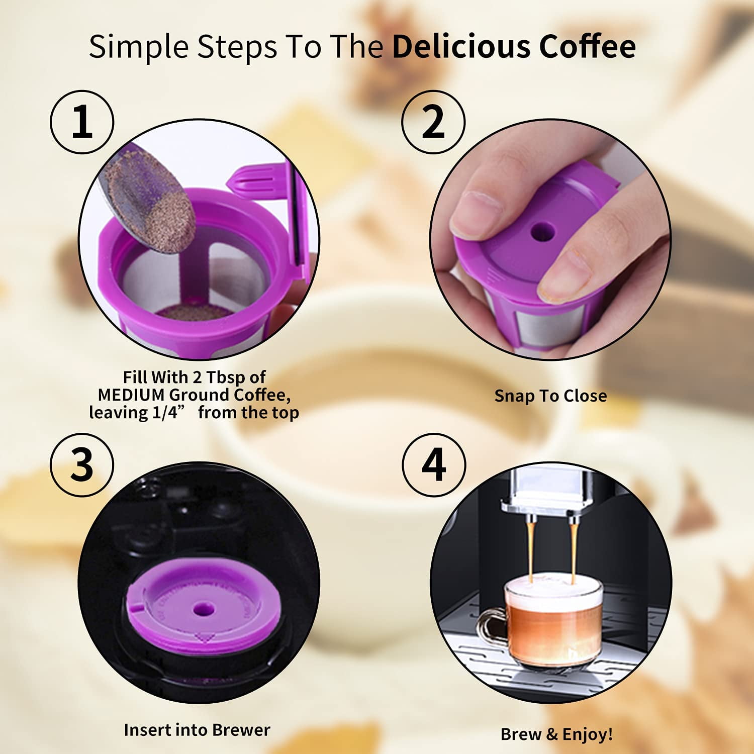 Coffee Grounds How To Insert Reusable K Cup PinesC Reusable K