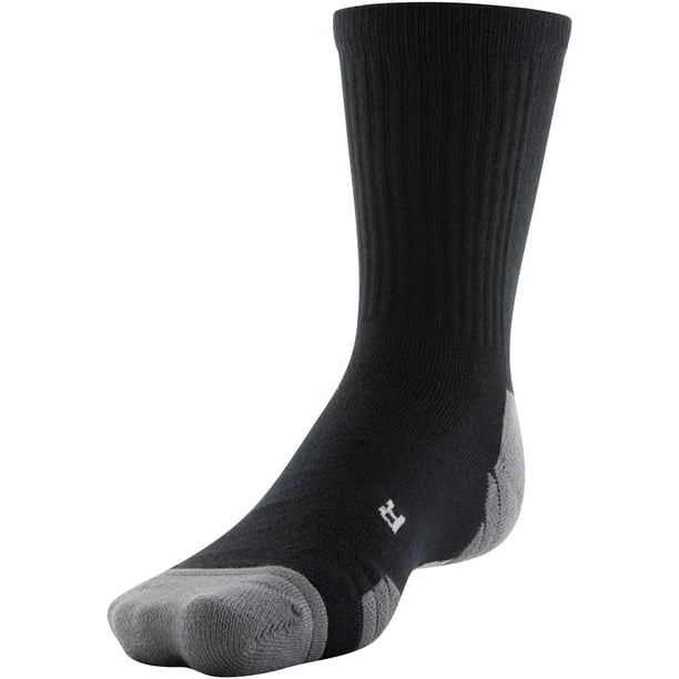 Calcetines Under Armour Team Crew, talla mediana, negro/grafito/blanco