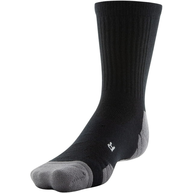Calcetines Under Armour Team Crew, talla mediana, negro/grafito/blanco