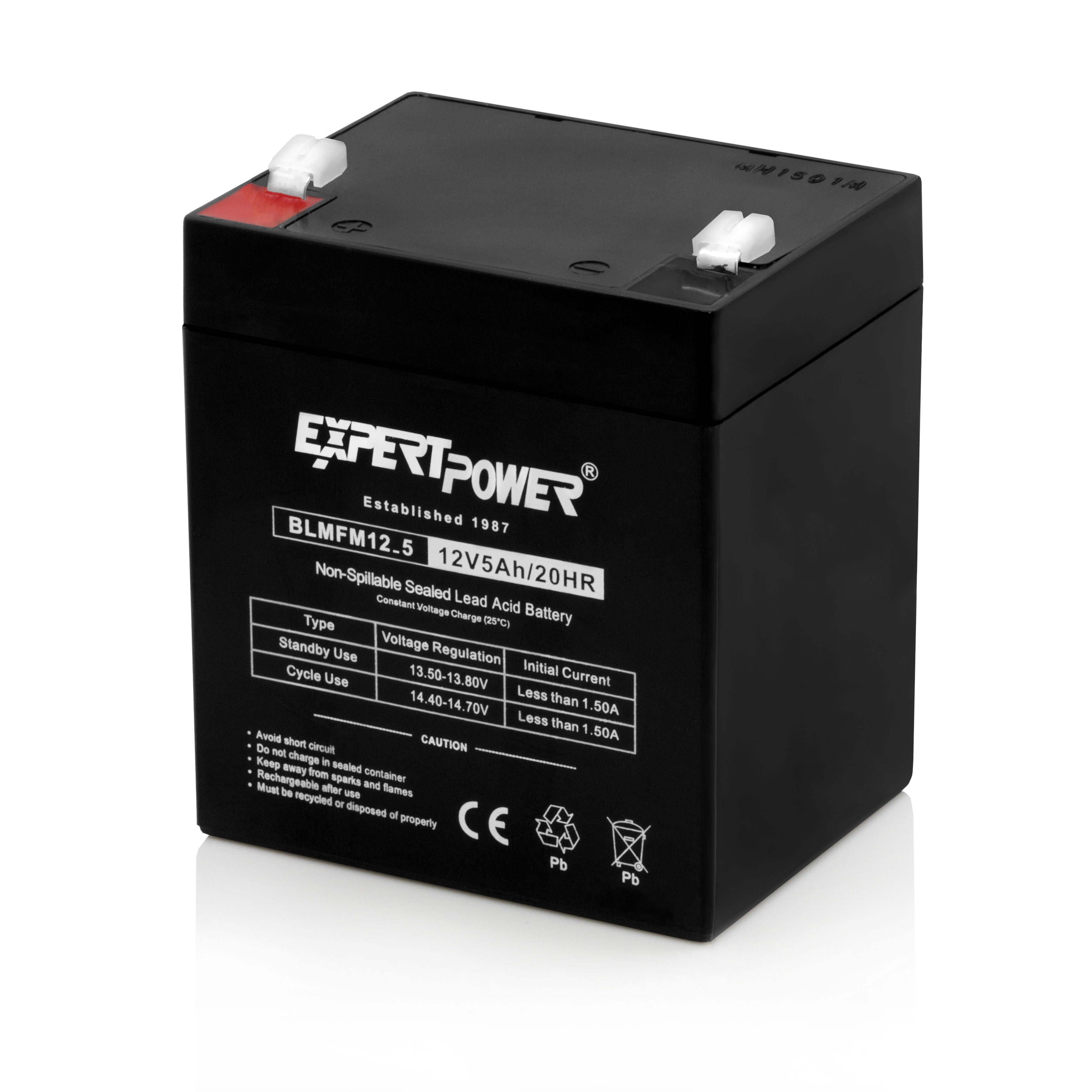 ExpertPower 12V 5Ah Lithium LiFePO4 Deep Cycle Rechargeable Battery |  2500-7000 Life Cycles & 10-Year Lifetime | Built-in BMS