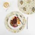 thumbnail image 4 of WOBOGO Honeycomb with Bees Pattern Coil Placemats 3pcs Resistant Hot Pads Mat for Table Counter Cooking Potholder 15in, 4 of 6