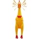 thumbnail image 1 of Novedad Cuadrado [Carga extra] Juguete para perros de pollo graznido - Grande 16 "- Goma amarilla Squeeze Squeaky and Screaming Chicken Mascotas o niños Xemadio MZQ-0892, 1 of 7