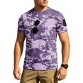 thumbnail image 4 of Homeyce Short Sleeve Camo Shirts for Men Camouflage Graphic Shirts Lightweight Casual Crew Neck T-Shirt Top Shirts,Purple XL, 4 of 5