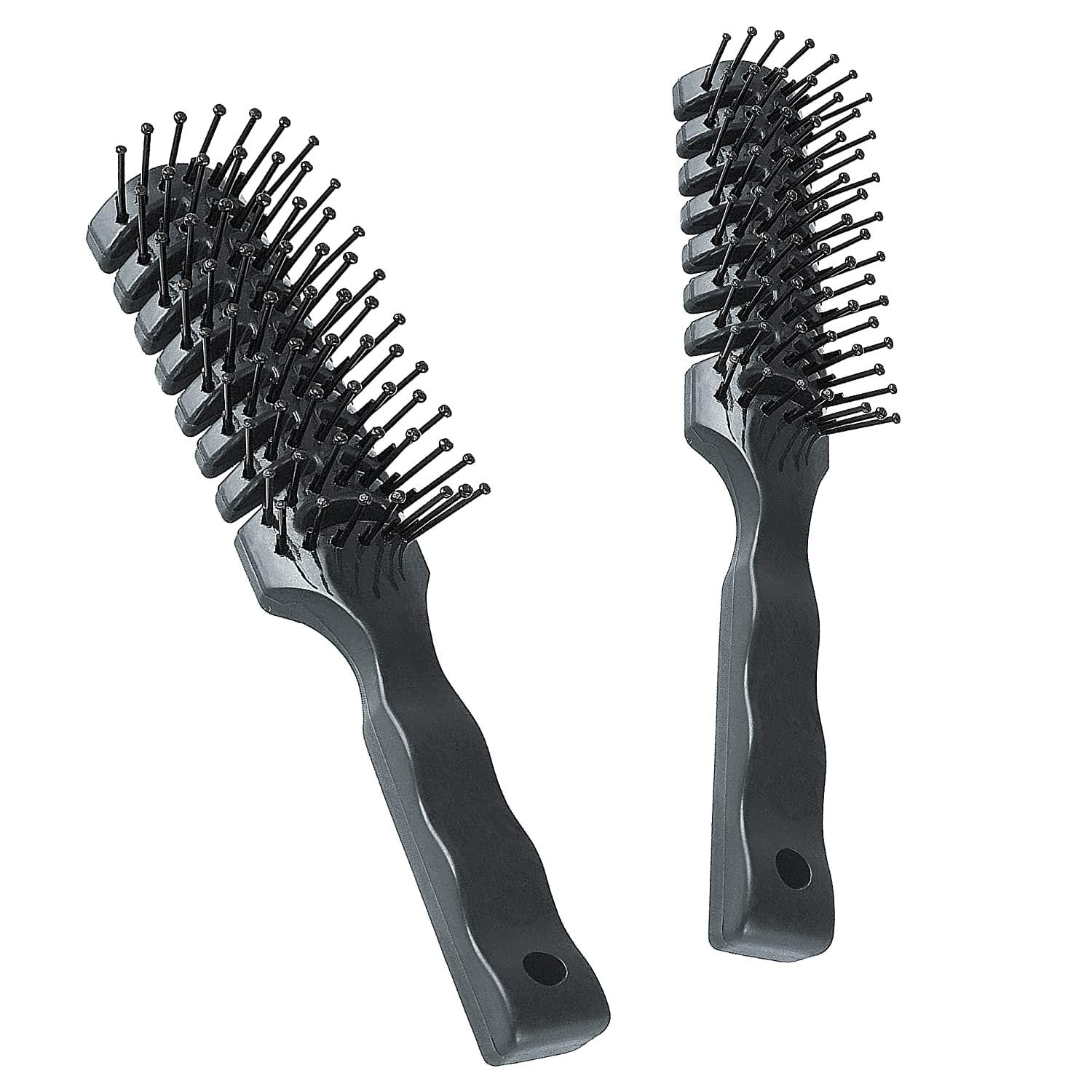 Gray Vent Hairbrush 8, Hard Bristle Brush for Hair Pack of 12, Plastic Hair  Brushes for Women and Men, Hair Brush for Thick Hair, Brushes for Hair with  Rounded Rubber Tips 
