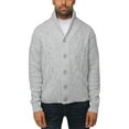 thumbnail image 4 of X RAY JEANS Mens Shawl Collar Cable Knit Cardigan, Oatmeal, M, 4 of 6
