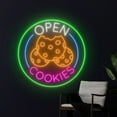 thumbnail image 3 of Handmadetneonsign Cookies Open Logo Neon Sign, Open Cookies Wall Decor, Bakery Kitchen Wall Decor, 3 of 5