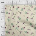 thumbnail image 1 of oneOone Georgette Viscose Cream Fabric Flower & Leaves Watercolor Quilting Supplies Print Sewing Fabric By The Yard 42 Inch Wide, 1 of 4
