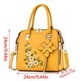 thumbnail image 3 of FENOHREFE Elegant Embroidery Crafted Handbag PU Leather Crossbody Bag Shoulder Purse Suitable for Fashion Women, 3 of 8