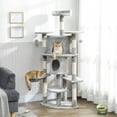 thumbnail image 2 of PawHut 62" Cat Tree, Multi-Level Cat Tower with Scratching Post, Light Grey, 2 of 10