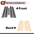 thumbnail image 4 of Unique Bargains 6 Pcs Door Pillar Window Trim for Mercedes S-Clas 2007-2013 Front Rear Left Right Anti Scratch Sticker Pillar Posts Door Outer Exterior Cover Black Carbon Fiber, 4 of 7