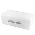 thumbnail image 2 of White Bread Box Countertop Bread Bin Strong Bread Storage Container with Handle Bread Organizer Pastry Storage Box for Bread Home Dry Food, 2 of 9