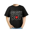 thumbnail image 1 of Gigi's Boy" Boys' Cotton T-Shirt - Black Casual Summer Tee with Red Heart Print, Soft & Comfortable Round Neck, Machine Washable, Summer Clothing | Fashion Tshirt | Cotton Knit Shirt, 1 of 7