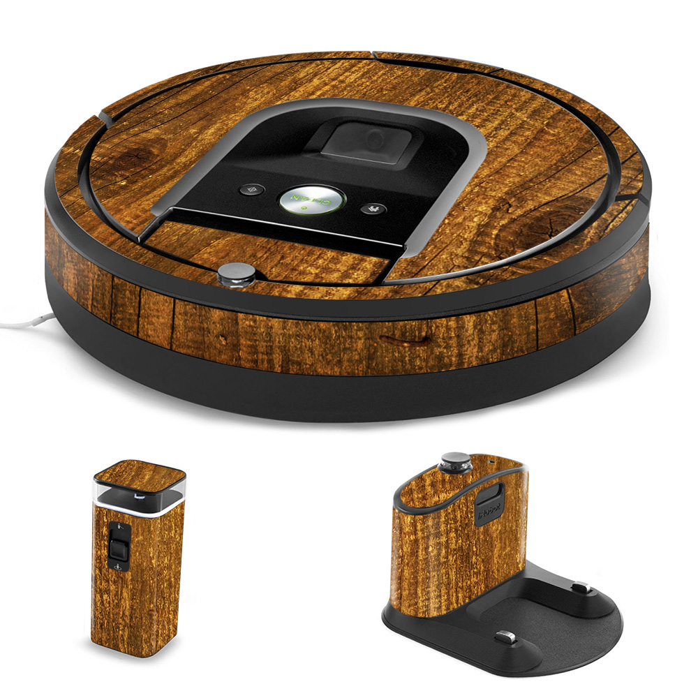Skin Decal Wrap for iRobot Roomba 960 Robot Vacuum sticker Barn Wood