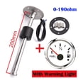 thumbnail image 3 of 52MM Gauge Fuel Level Gauge 0-190ohm/240ohm-33ohm Fuel Tank Level Indicator Meter With Fuel Level Sensor 100MM 200MM 300MM 400MM ,Suits Most Tanks, 3 of 8