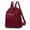 Red, variant on Classic Waterproof Solid Color Zipper Travel School Bag Student Simple Daypack Bookbag